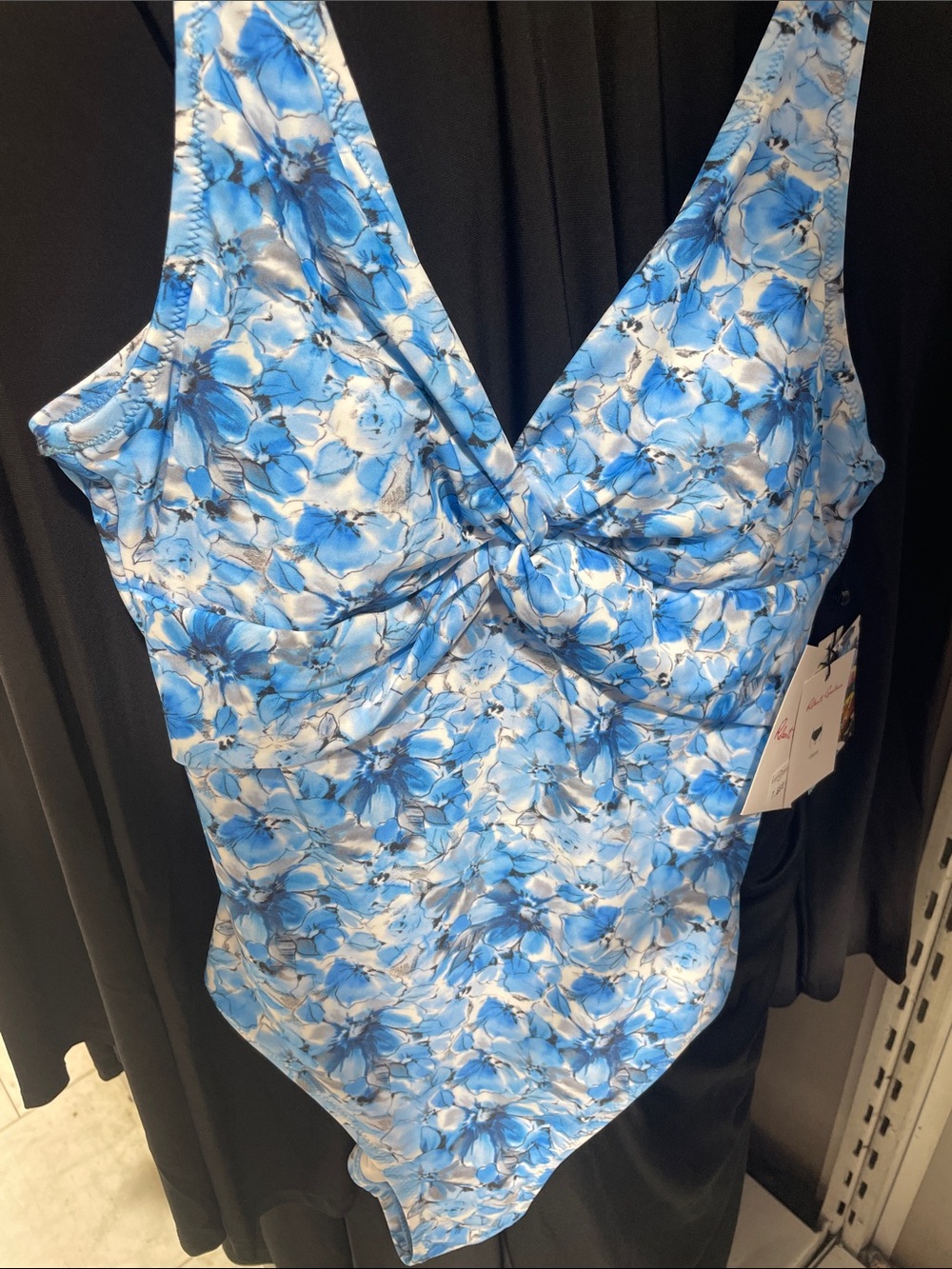 Blue Floral One-Piece Swimsuit - women